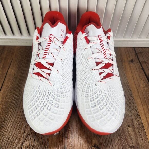 Under Armour Glyde 2 MT Metal Softball Cleats Women's 7 White Red Athletic Sport - Picture 8 of 10